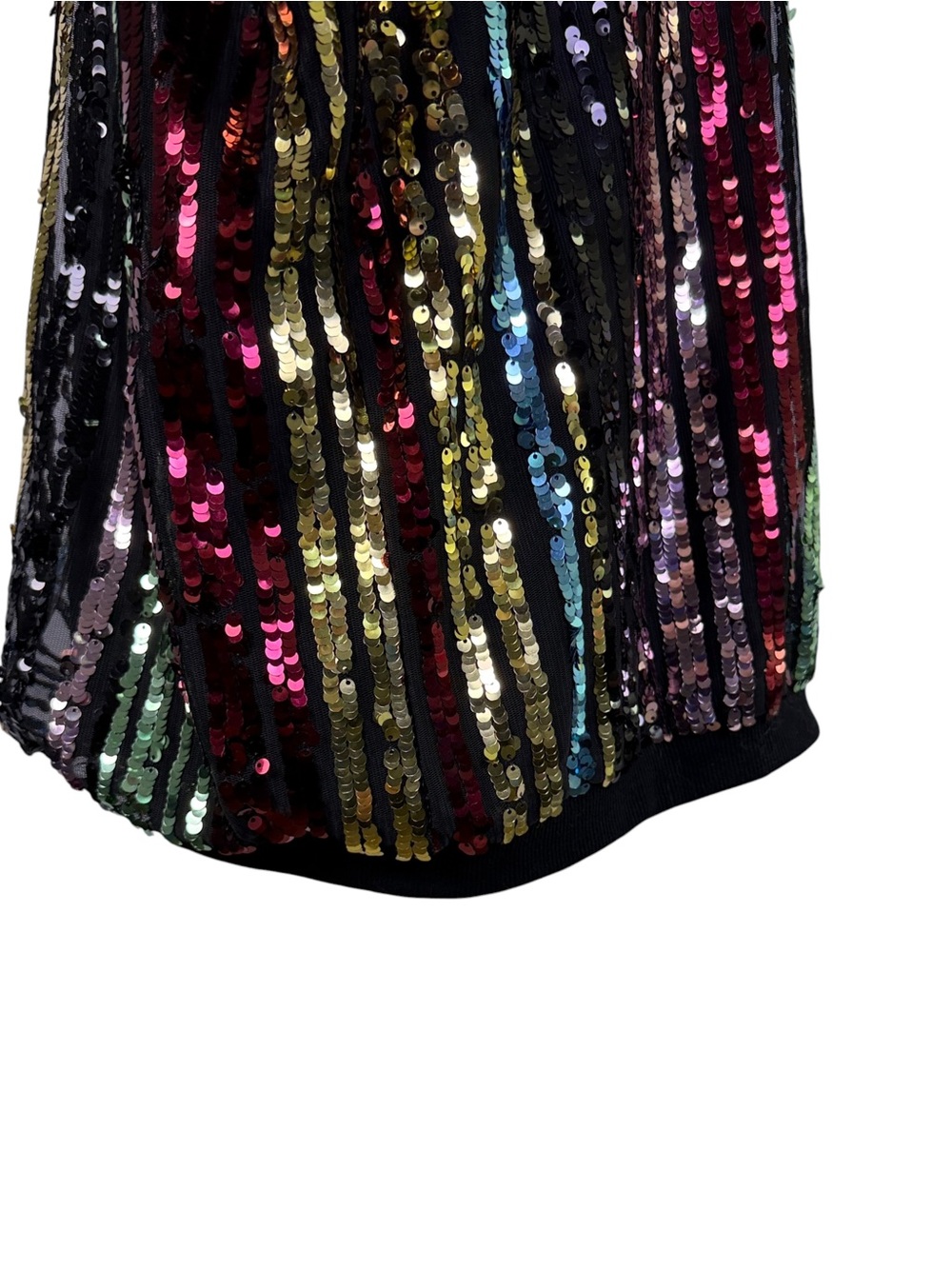 Lucky & Blessed NWT Multicolor Sequin Statement Top Large Party Holiday - Picture 4 of 11